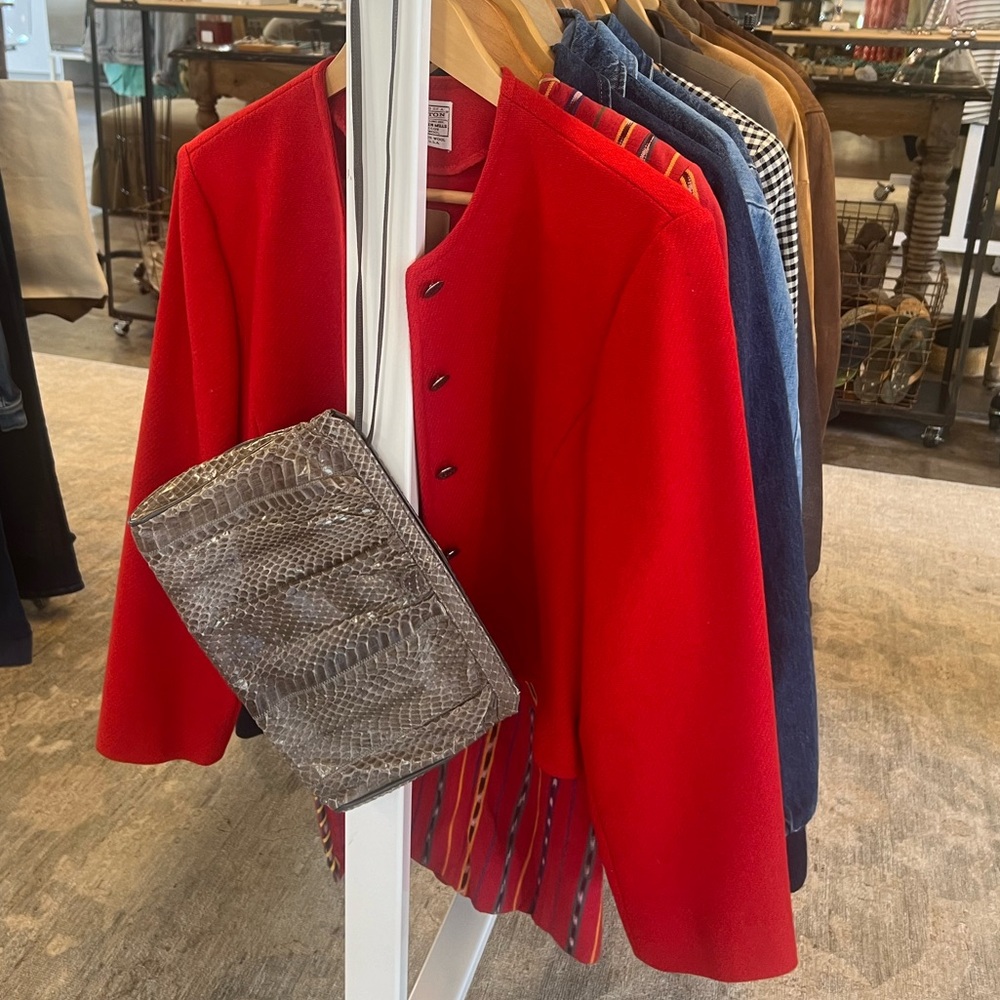 Pendleton Red Wool Cropped Jacket - image 1